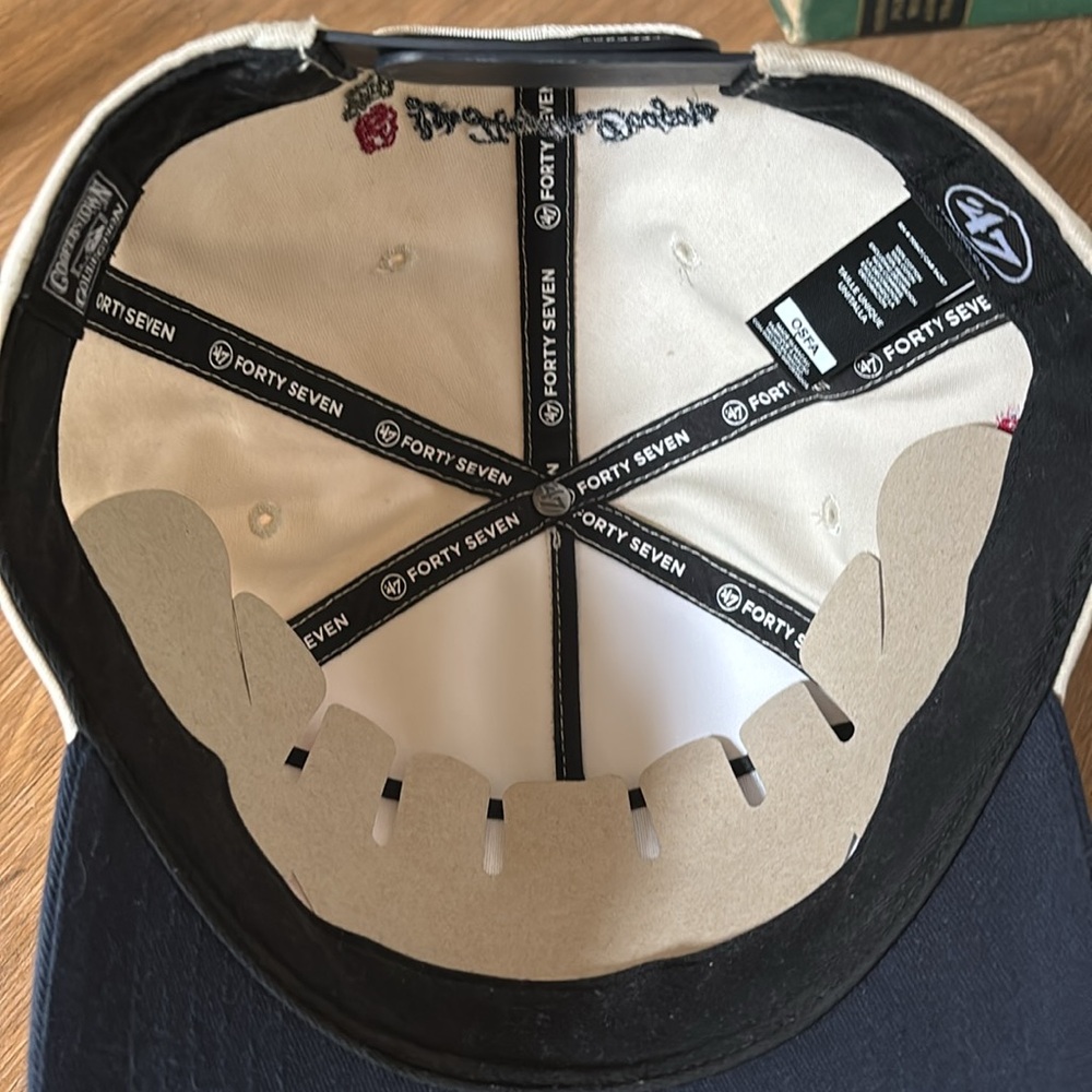 Los Angeles Dodgers 1988 World Series Logo Cap - Dark Blue/Navy and Cream - Picture 4 of 6